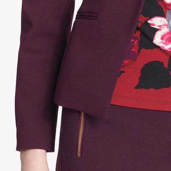 Calvin Klein Collarless Open-Front Blazer, 6 - Picture 3 of 5